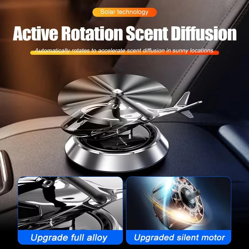 Automatic Rotating Air Freshener Car Dashboard Helicopter Perfume