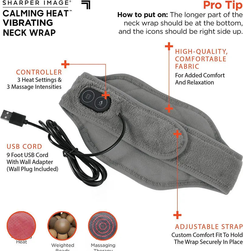 New Hot Sell Portable Heat Massaging Neck Wrap