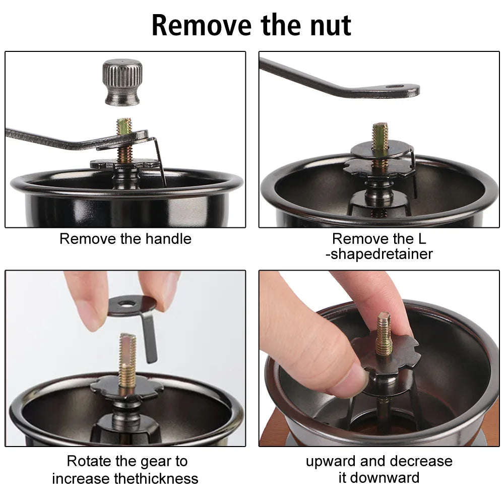 Wooden Mini Retro Style Manual Coffee Bean Grinder