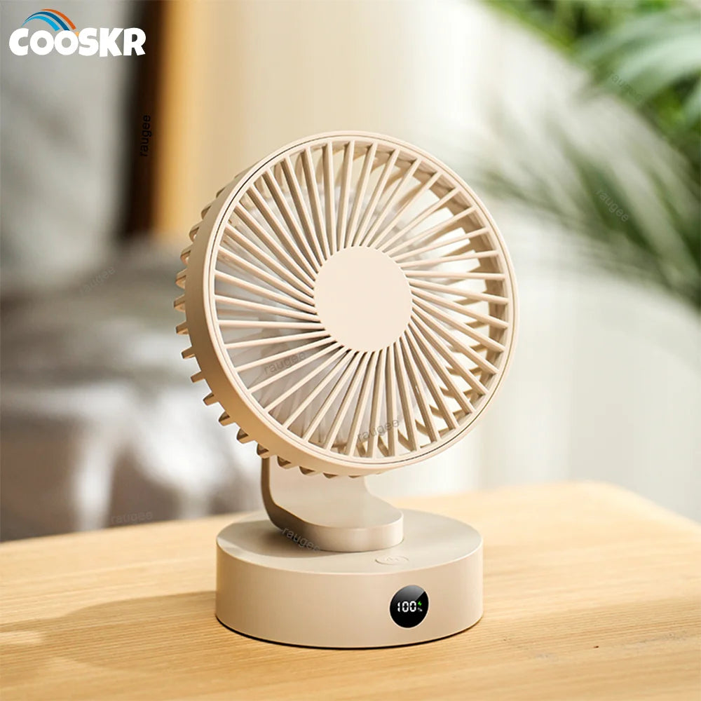 Small Desk Fan Portable USB Rechargeable