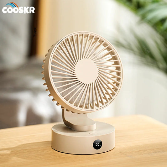 Small Desk Fan Portable USB Rechargeable