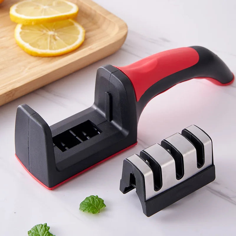 Kitchen 3-Segment Knife Sharpener Household Multi-Functional