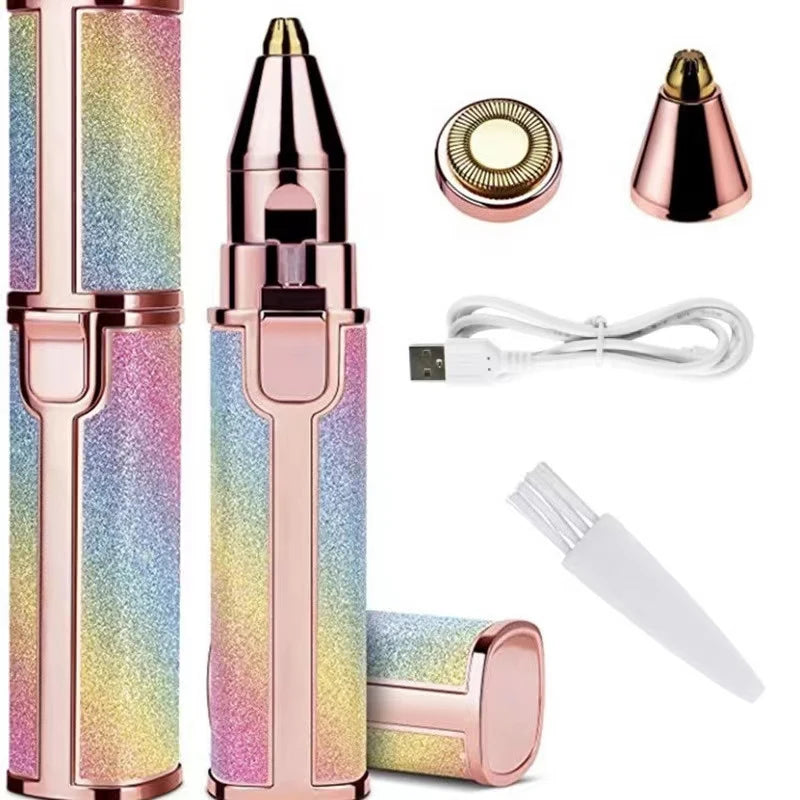 2 In1 Rechargeable Facial Hair Removal and Eyebrow Shaver