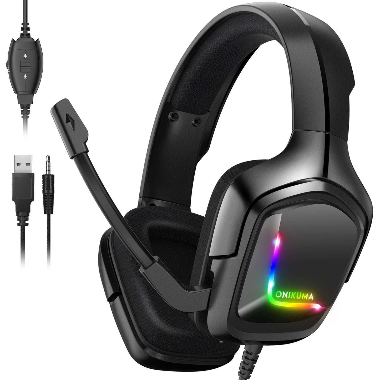 Onikuma K20 RGB Gaming Headset Mobile headphones