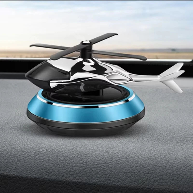 Automatic Rotating Air Freshener Car Dashboard Helicopter Perfume