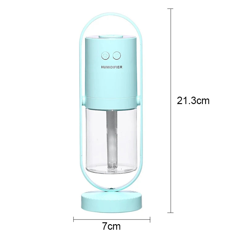 Portable Mini Tabletop Air Humidifier 200ml Oil Diffuser 500mah Led Color