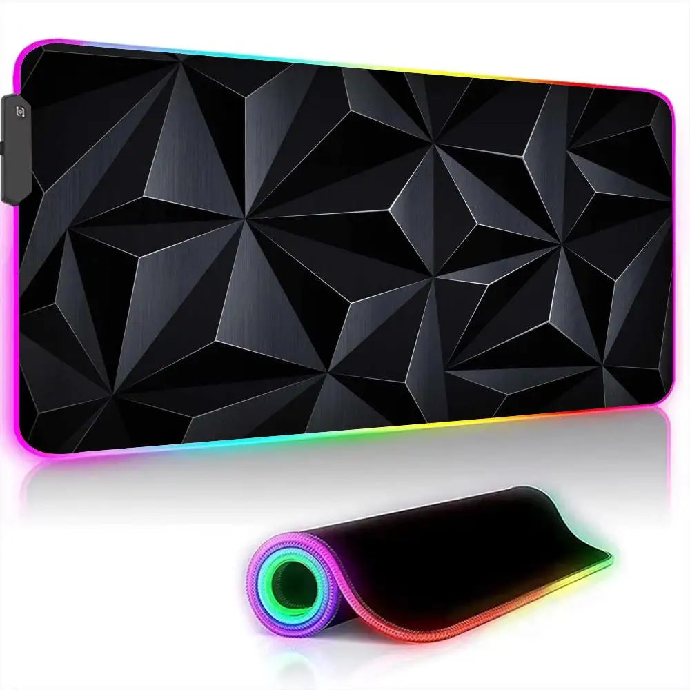 Large RGB Mouse Pad Diamond grid Gaming MousePad Gamer A