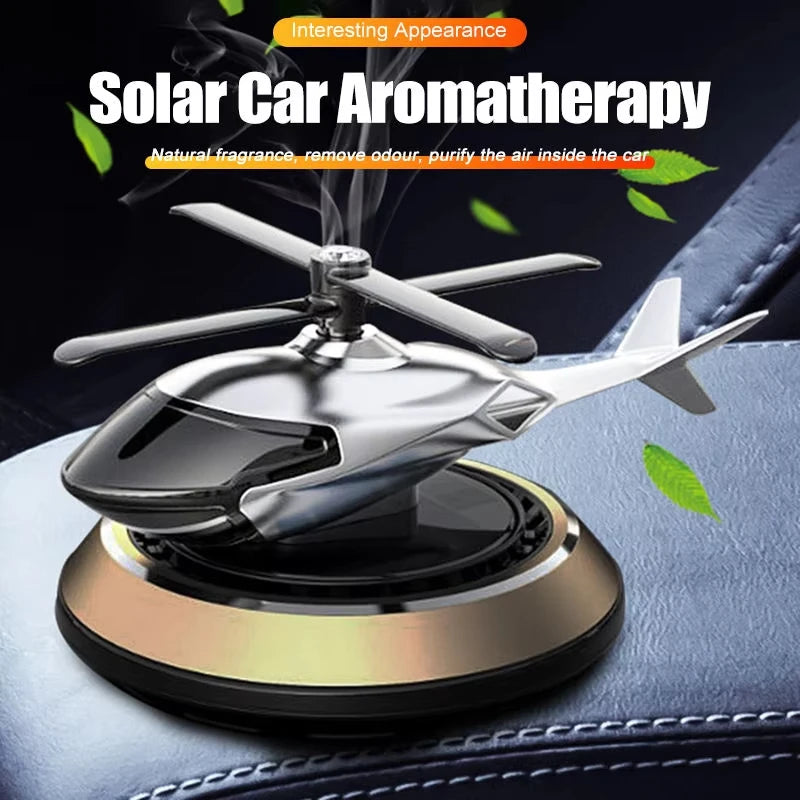 Automatic Rotating Air Freshener Car Dashboard Helicopter Perfume