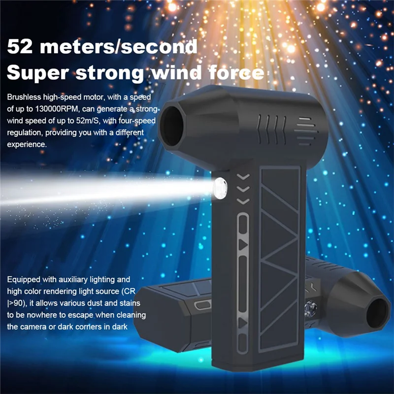 A72T 1 Piece Turbo Jet Fan Black Plastic 130000 RPM Strong