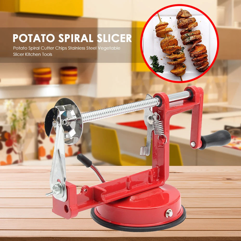 Potato Vegetables Fruit Cutter Spiral Chips Stainless Steel