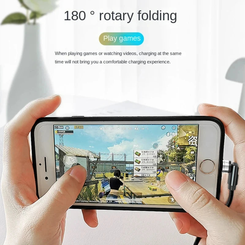 540 Rotate Magnetic Micro USB Type C Mobile phone cable