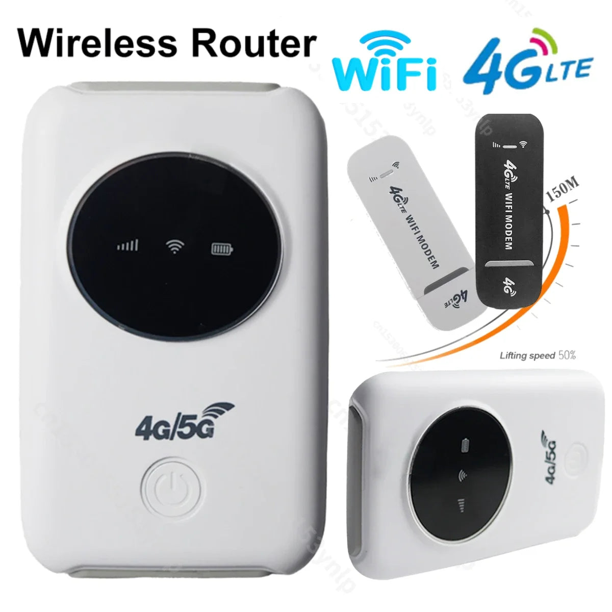 4G Lte Router Portable WiFi Repeater 3200mAh 150Mbps O