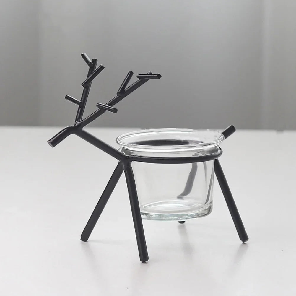 Wrought Iron Fawn Candle Holder