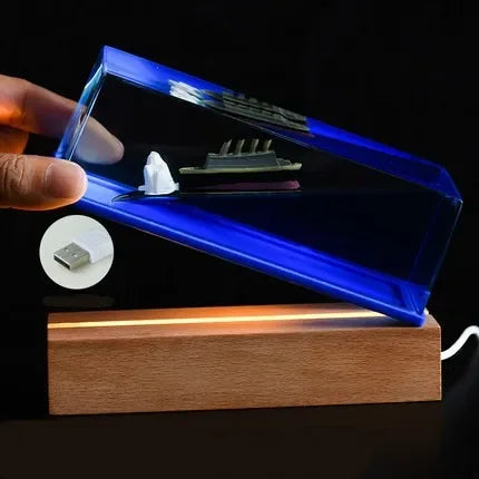 Float Titanic Ship Fluid Liquid Drift Bottle Black Pearl