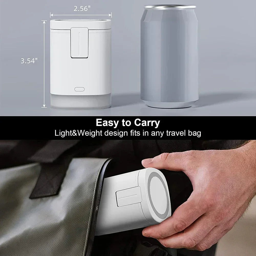 Portable 3 in 1 Magnetic Wireless Charger RGB Light Phone Stand