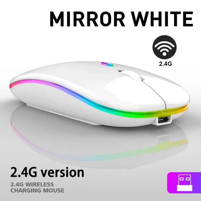 Rechargeable Wireless Mouse Colorful Backlit Mosue
