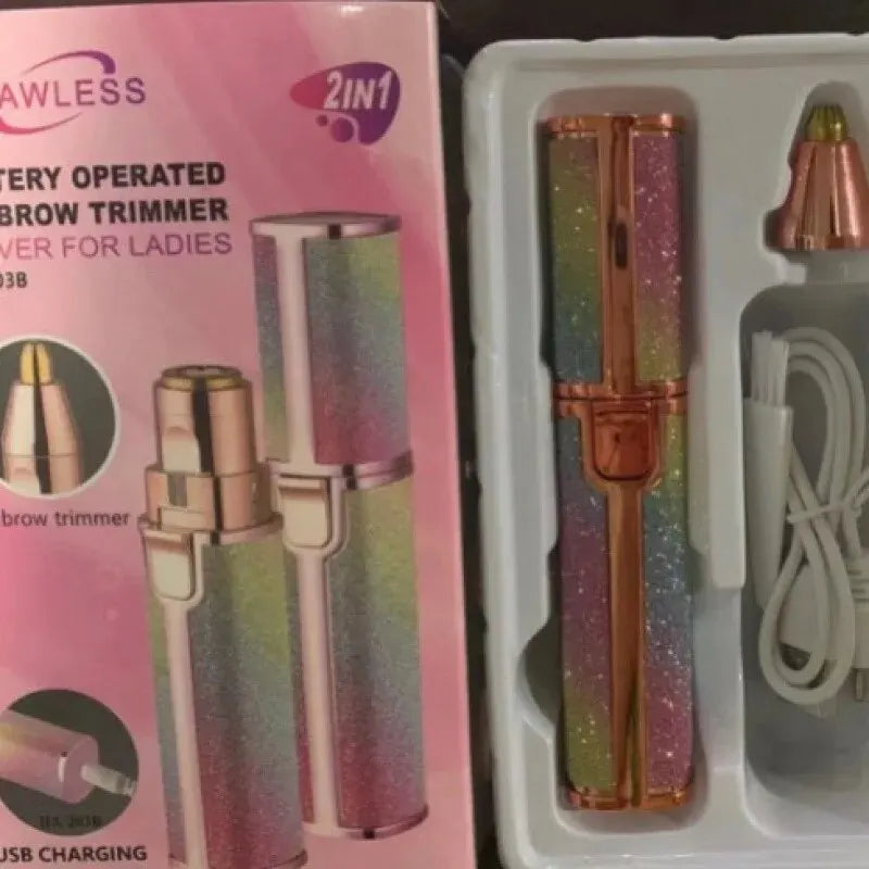 2 In1 Rechargeable Facial Hair Removal and Eyebrow Shaver