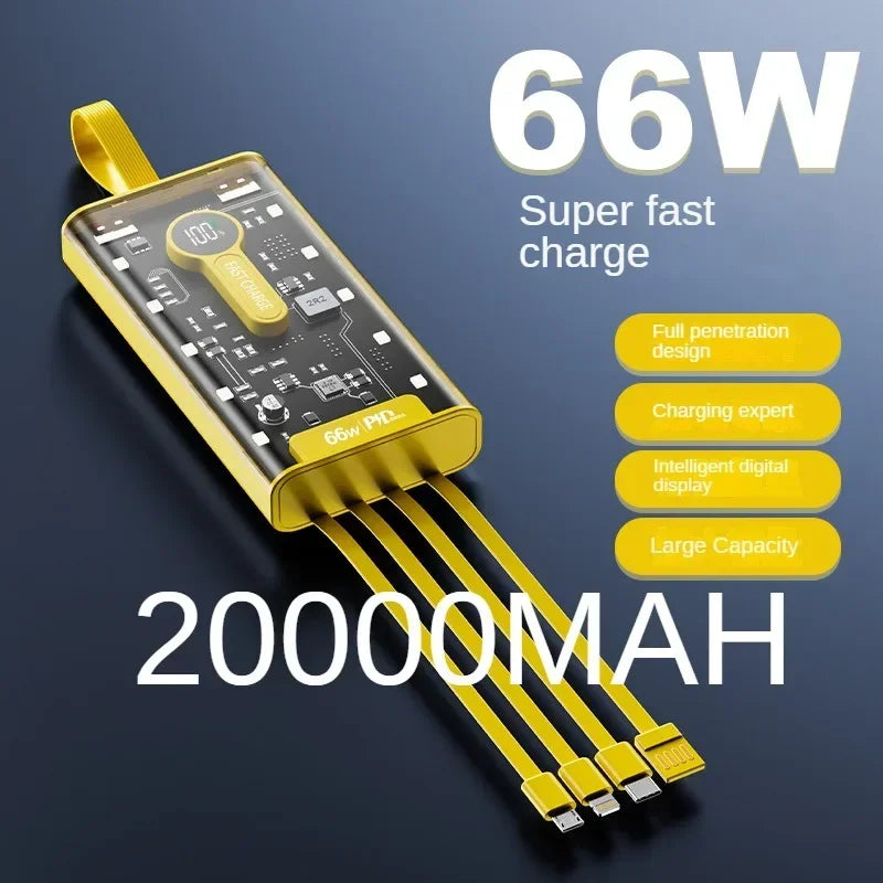 BCAK  Large Capacity Power Bank 20000mAh  66W Super Bidirectional