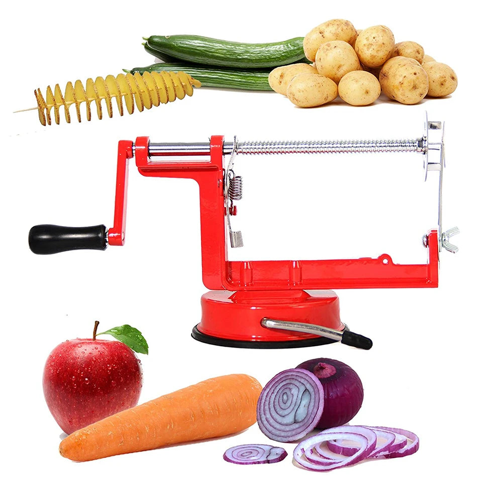 Potato Vegetables Fruit Cutter Spiral Chips Stainless Steel