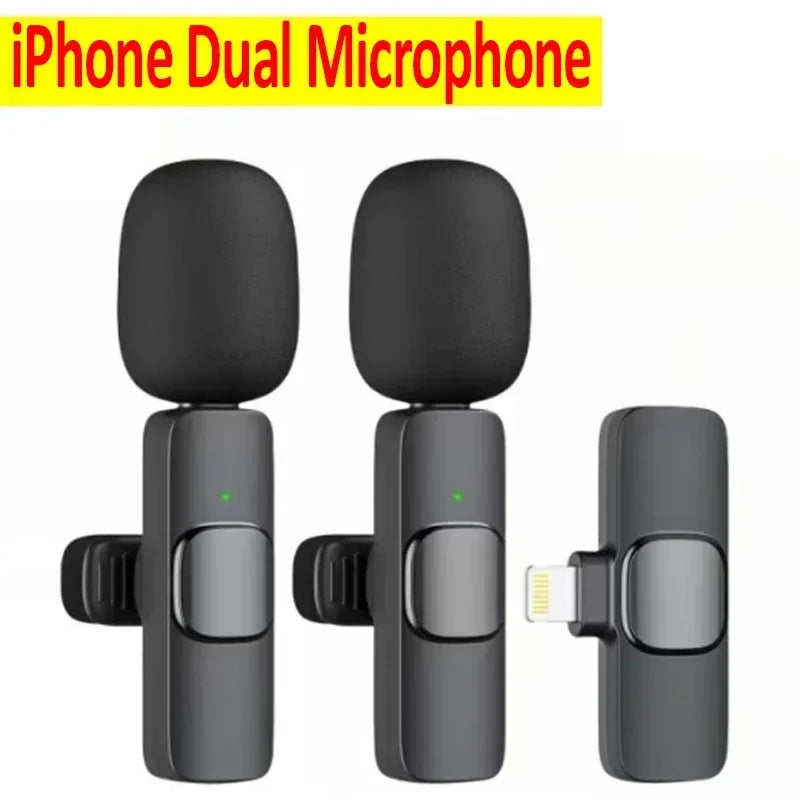 Portable Wireless Lavalier Microphone Audio Video Recording Mini Mic