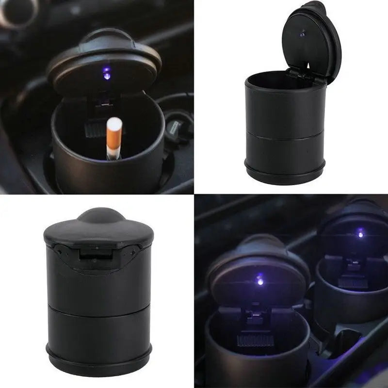 Car Ashtray LED Portable One Touch