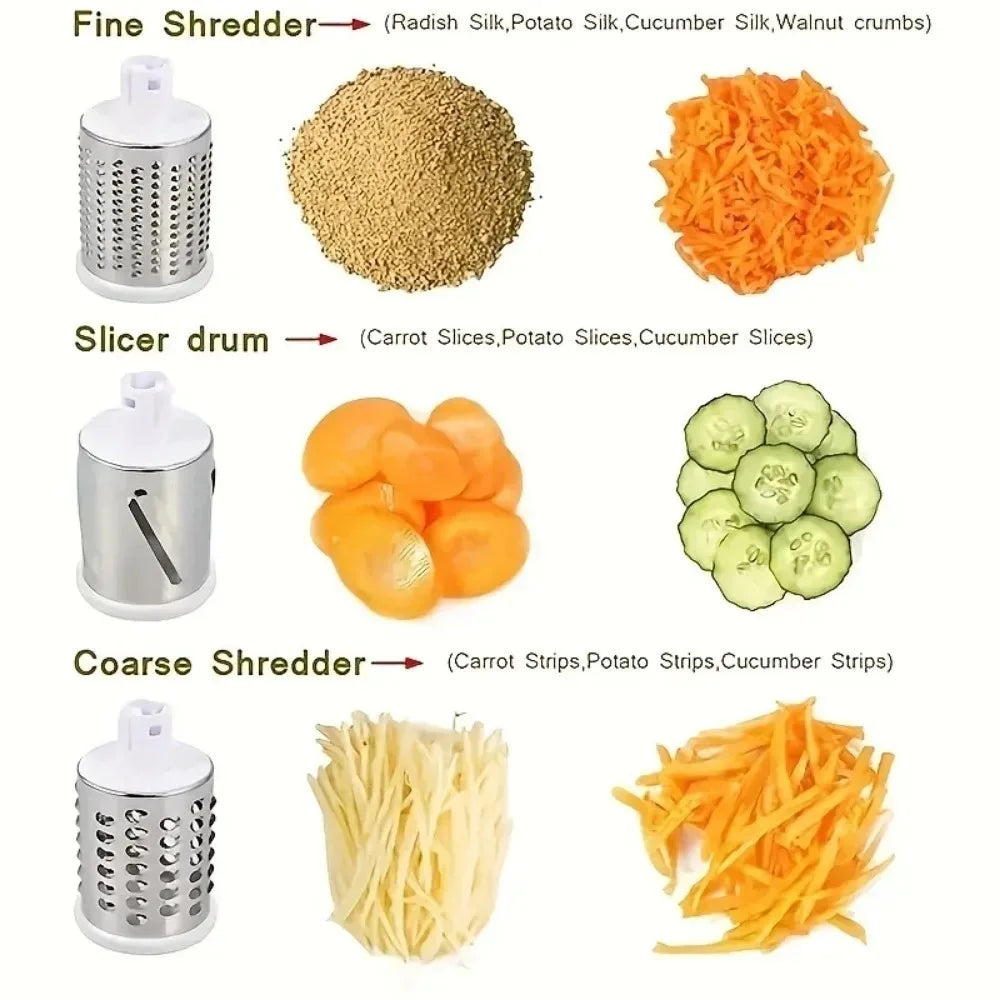 Rotary Vegetable Cutter Kitchen Shredder with Handle