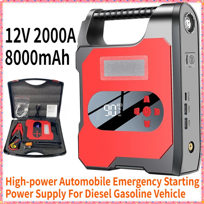 Portable Jump Starter 12V 8000mAh 2000A High-power