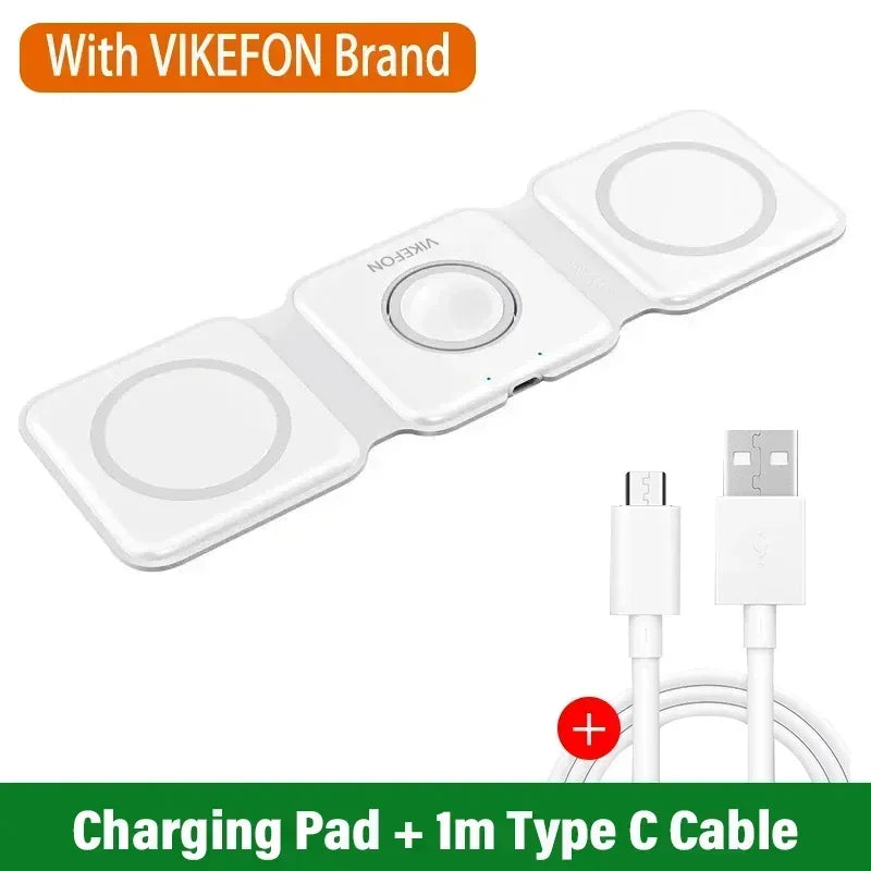 3 in 1 Magnetic Wireless Charger Dock Stand