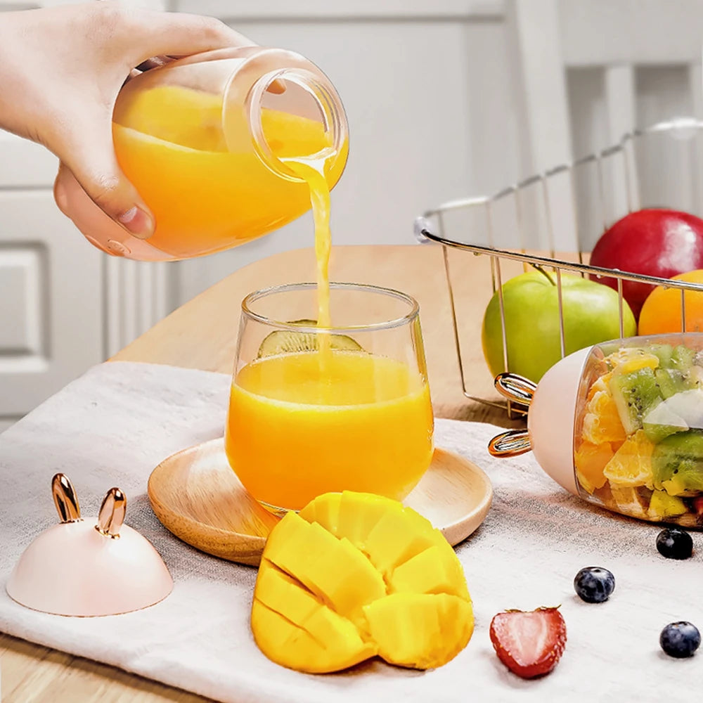 ABHI 330ML Portable Blender with Lid Stainless Blades