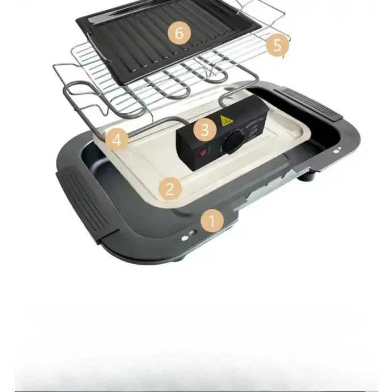 Hot Sale Electric Smokeless BBQ Indoor Removable and Assembled for Dinner Party