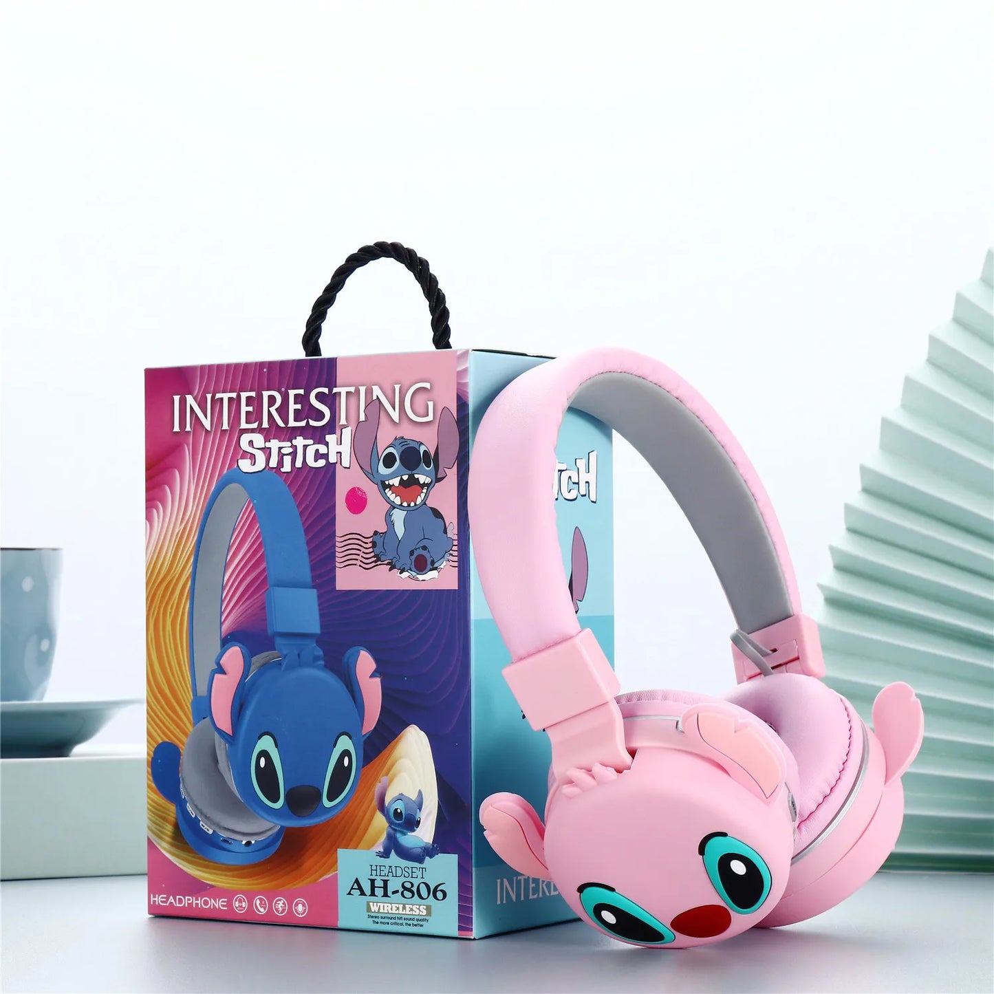 Anime Stitch Bluetooth Foldable Headphone Cartoon Cute Headset