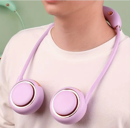 D0AB Portable Hanging Neck Fan Wearable USB Fan